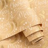 Flyhill Kraft Christmas Wrapping Paper Roll-17 Inch X 32.8 Feet-46.8sqft-Metallic