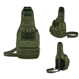 East West U.S.A 17" Tactical Military Sling Chest Utility Pack Bag - Olive