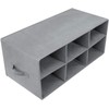 Sorbus Shoe Organizer Bin, 6 Section Cubby Shoe Shelves, Foldable