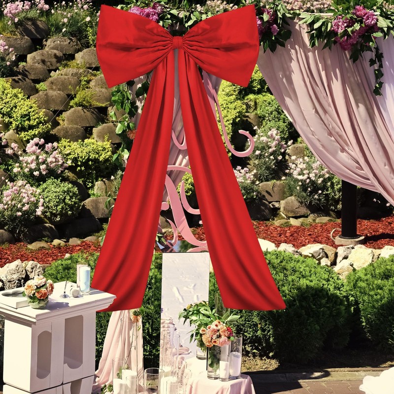 YUYWWAN Large Satin Bow, 60 x 90 cm Gift Bow,