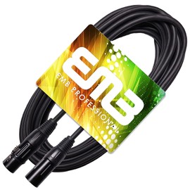 EMB Audio Professional Shielded Speaker Cable XLR Male to Female Patch Cords for use with DJ, Home, Microphone, Instrument and Speaker (6FT / 18GA, 1-Pack)