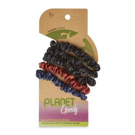 Planet Goody Ouchless Satin Skinny Scrunchies 5ct Black, Navy, and Rust