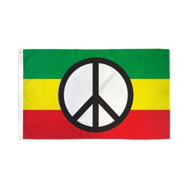 AZ FLAG Peace Rasta Flag 3' x 5' - Peaceful flags 90 x 150 cm - Banner 3x5 ft