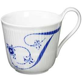 Royal Copenhagen 1017162 Blue Fluted Plain High Handle Mug, 11.2 fl oz (330 ml), Wedding Gift