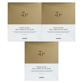 Mastina White Mastic Real Ampoule Gel Mask 4 Sheets x 3 / Circle / 매스티나 화이트매스틱 리얼 앰플 겔 마스크 4매 3개  써클