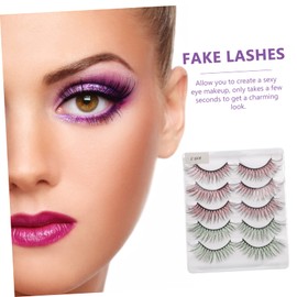 Baluue 15pairs False Eyelashes Natural for Parties Cosplay and Stage Performance Lightweight Comfortable Wear for Intense Eye Looks
