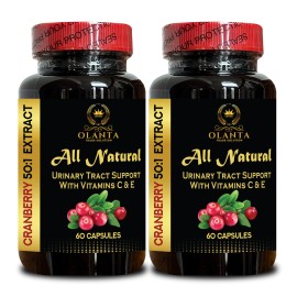 Olanta Trade Solution Natural Urinary Support from Concentrated Cranberries - 2 Bottles 120 Capsules