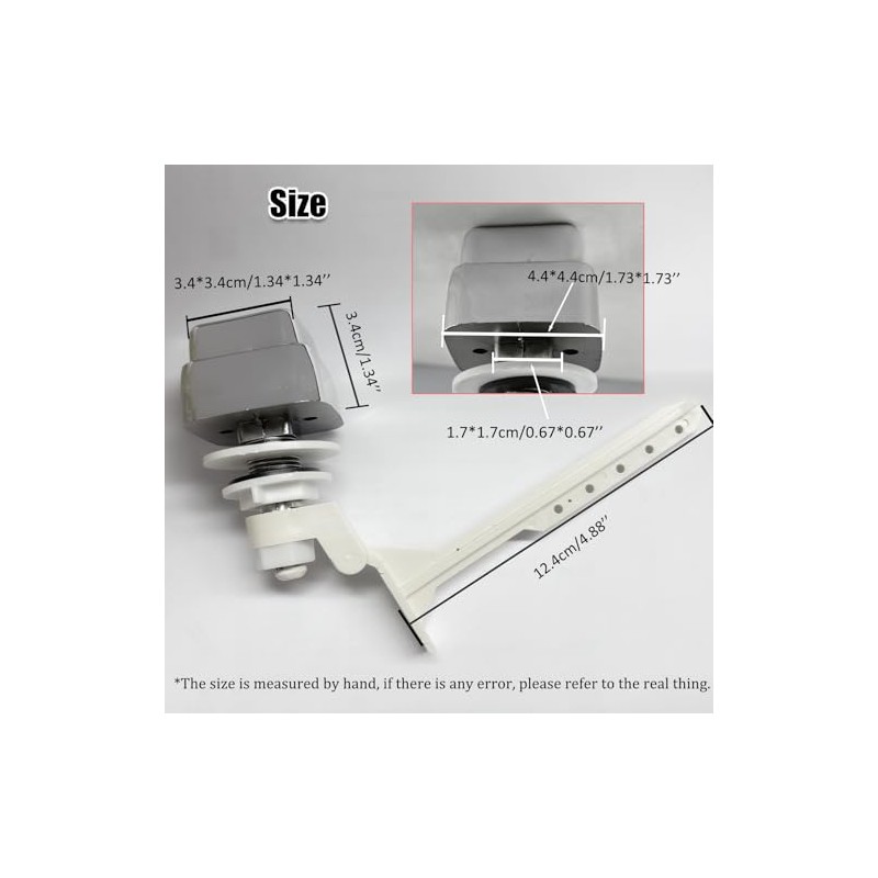 Toilet Handle Tank Flush Lever,Push Button Toilet Tank Handle Replacement