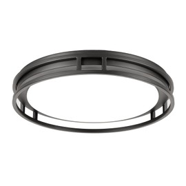 Flynix 13 Inch LED Flush Mount Ceiling Light Fixture, 26W, Super Bright 1700 Lumens, 3 Color 3000K/4000K/5000K, Dimmable Ceiling Lamp for Bedroom Hallway Bathroom Kitchen Laundry (Black)