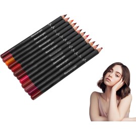 Labios Lápiz de Contorno Waterproof, 12 Piezas