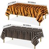 4 Pack Jungle Safari Animal Tablecloths Plastic Animal Theme Tablecloths