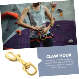 DIYEAH 2pcs Swivel Spring Hook Brass Hooks for Hanging Key Hanger Hooks Eye Bolts Metal Keychain Swivel Clasp Swivel Trigger Clip Metal Key Ring Brass Key Ring Bags Leash to Rotate