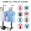 6 Arm Clothing Rack with Wheels, Clothing Display Racks for