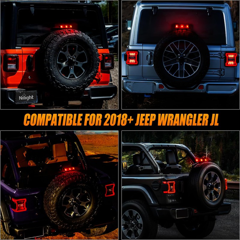 Nilight Third Brake Light Tail High Mount Stop Upgrade 3rd