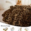 XeGe Luxury Faux Fur Leopard Print Throw Blanket, Soft 50x60
