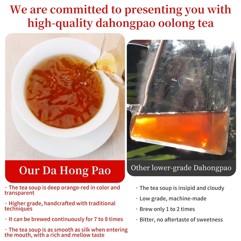XIXICHA Dahongpao Oolong Tea Rock Tea 80g/2.82oz 8g*10bags Chinese Loose