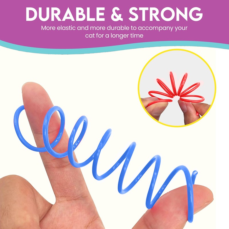 SPOT Colorful Springs Cat Toys – 3" Bouncy Coils for