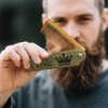 CHGCRAFT Crown Folding Wooden Comb Foldable Beard Comb Carved Wooden