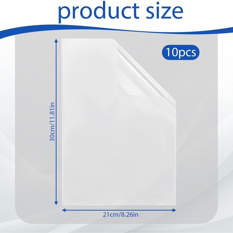 Clear Dry Erase Board Sticker Paper, 10 Sheets of A4
