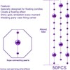 50 Pcs Pearl String for Floating Candles Centerpiece, Purple Faux