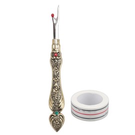 Seam Remover Tool Set DIY Portable Hand Stitch Remover Thread Remover Tool with Sewing Position Tape for Needlework Copper