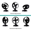 AntilaTech Quiet 2-Speed USB Desktop Mini Fan with Suction Cup-Study/Office/Travel