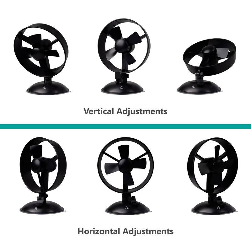 AntilaTech Quiet 2-Speed USB Desktop Mini Fan with Suction Cup-Study/Office/Travel