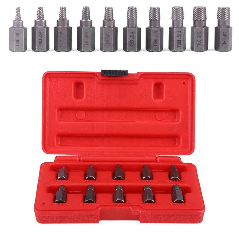 10Pcs Screw Extractor Screwdriver Bits Set, 3.2-10.3mm Hex Head Screw