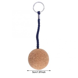2 x Floating Key Rings for Boats Floating Cork Keyring Floating Key Ring Boat Keyring Float Floatable Wooden Ball Key Chain Water Buoyant Key Ring for Swimming Marine Sailing Water Sport Activities