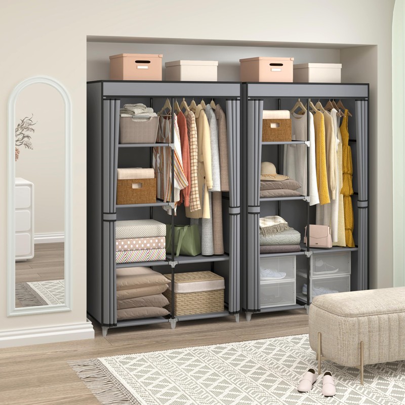 MOGELAFOO 35 Inch Portable Wardrobe Closet for Small Room, Clothing