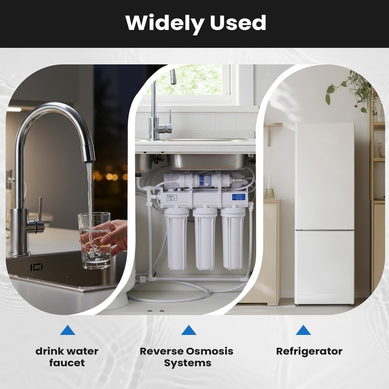 Professional 1/4" OD Tubing Water Line Kit for Refrigerator Ice