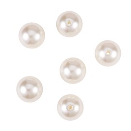 LiQunSweet 10 Pcs Imitated Faux Pearl Acrylic Plastic Large Loose Beads Round Creamy White Bead in Bulk for Jewelry Making DIY Craftings - 24mm