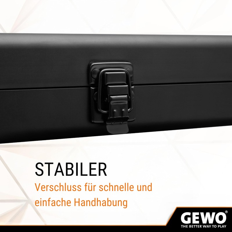GEWO Double Aluminium Table Tennis Racket Case - Robust Table