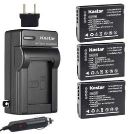 Kastar Battery 3 Pack and Charger for Panasonic DMW-BCG10 Lumix DMC-ZR1 DMC-ZR3 DMC-ZS1 DMC-ZS10 DMC-ZS15 DMC-ZS19 DMC-ZS20 DMC-ZS25 DMC-ZS3 DMC-ZS5 DMC-ZS6 DMC-ZS7 DMC-ZS8 DMC-ZX1 DMC-ZX3 DMC-3D1