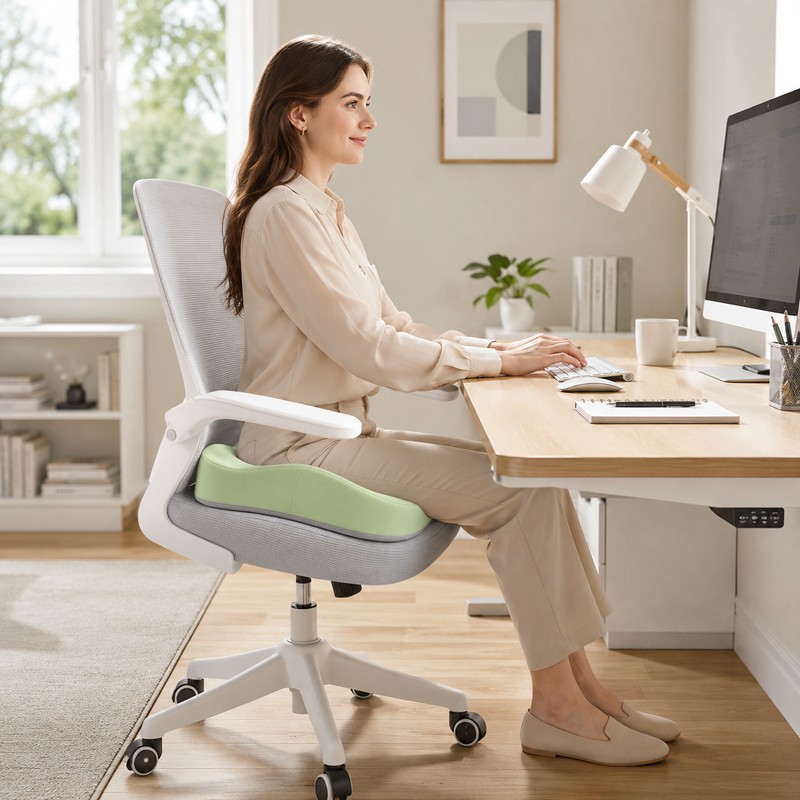 Memory Foam Seat Cushion for Office Chairs – 3D Ergonomic