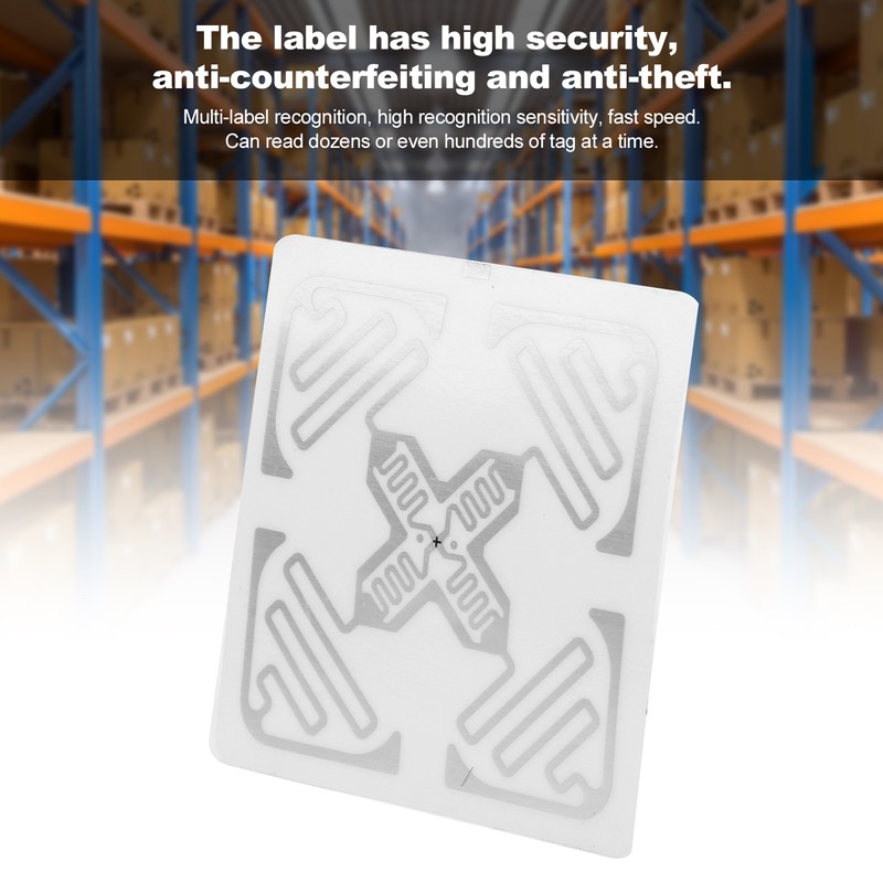 100pcs UHF RFID Labels 860‑960MHz Electronic Indentification Tag for Warehouse