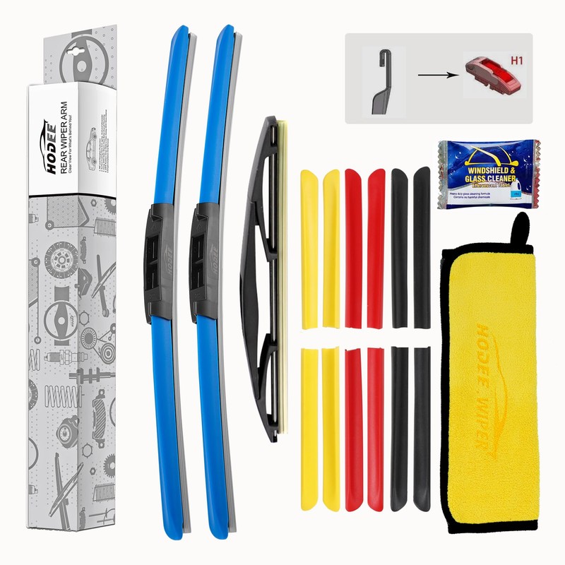 HODEE 3 wipers 26"+17"+14" Colour Front Wiper Blades Replacement for