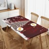 Rectangle Tablecloth Merry Christmas Tree Snowflake Fitted Elastic Edged Waterproof
