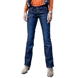 Freeman T. Porter Women's Straight Plain Jeans Blue Blue