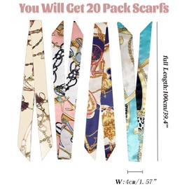 kcctoo 2pcs Leopard Scarf Bags for Women Handbag Scarfs Band Hair Neck Scarves Fashion Gifts