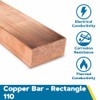 110 Copper Rectangular Bar, Unpolished (Mill) Finish, H02 Temper, ASTM