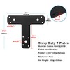 heneng 6 Pcs T Shaped Mending Plates, 6-1/2" x 1-1/2",