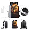 Renewold Cool Wolf 17 Inch School Backpack Multifunctional School Backpacks
