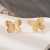 Butterfly Earrings Sterling Silver Butterfly Stud Earrings for Women 14k