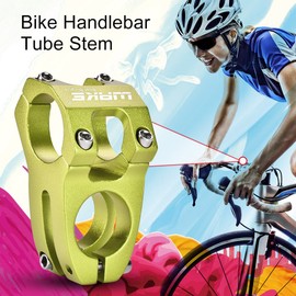 31.8 Bicycle Stem, 31.8mm Handlebar Stem Short Bicycle Handlebar Stem Aluminium Alloy Mountain Bike Handlebar Fixed Stem Bicycle Accessories (Green)