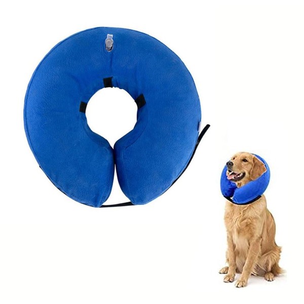Voarge Protective Inflatable Collar for Dogs and Cats, Adjustable Soft