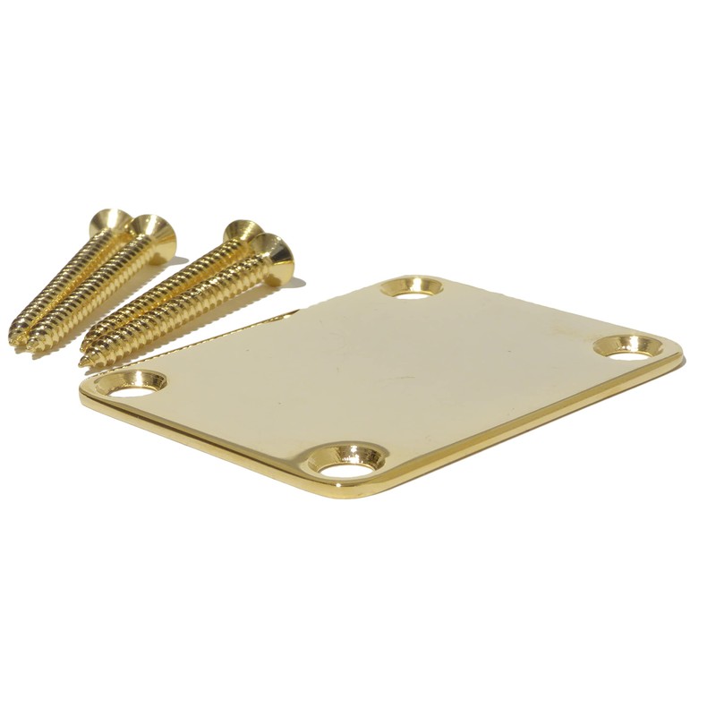 Guitar neck joint plate 51mm x 64mm in gold including