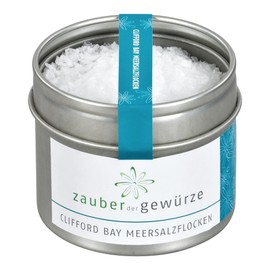 Zauber der Gewürze Clifford Bay Sea Salt Flakes - Natural, Delicate South Pacific Sea Salt Flakes, Rich in Minerals and Ideal for Refining and Seasoning, 45g