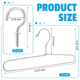 10 Pcs Cabinet Door Painting Hanger Door Painting Stand Door Painting Brackets with 50 Screw in Cup Hooks Rack Panels Drying Rack for Cabinet Wardrobe Door DIY