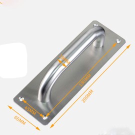 200 x 65 mm Door Handle Barn Door Handle Silver Solid Steel Door Handle Sliding Door Stainless Steel Includes Screws Gate Handle Toilet Door Handle Plate Wooden Cabinet Cabinet Handle Hardware